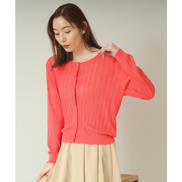 【手洗い可】透かし編みクルーカーデ | ITS'DEMO | 詳細画像16 