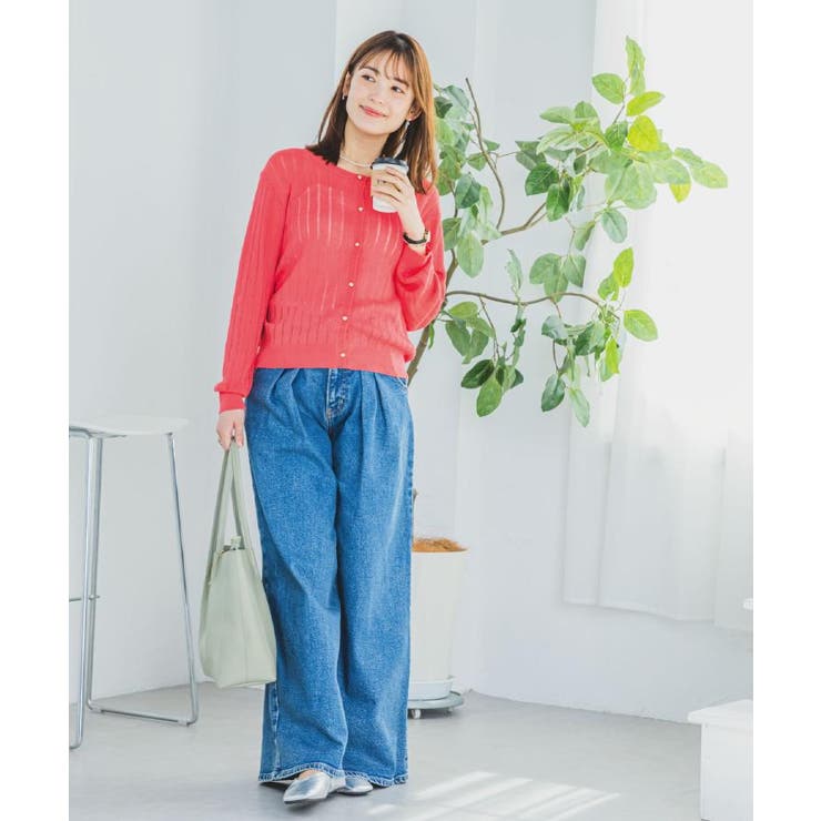 【手洗い可】透かし編みクルーカーデ | ITS'DEMO | 詳細画像3 