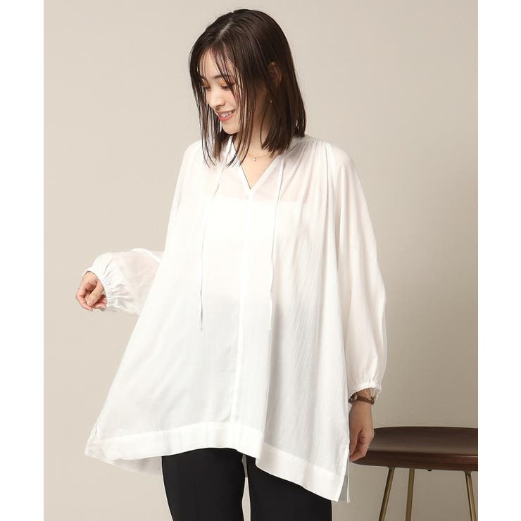 【手洗い可】スキッパーブラウス | ITS'DEMO | 詳細画像1 