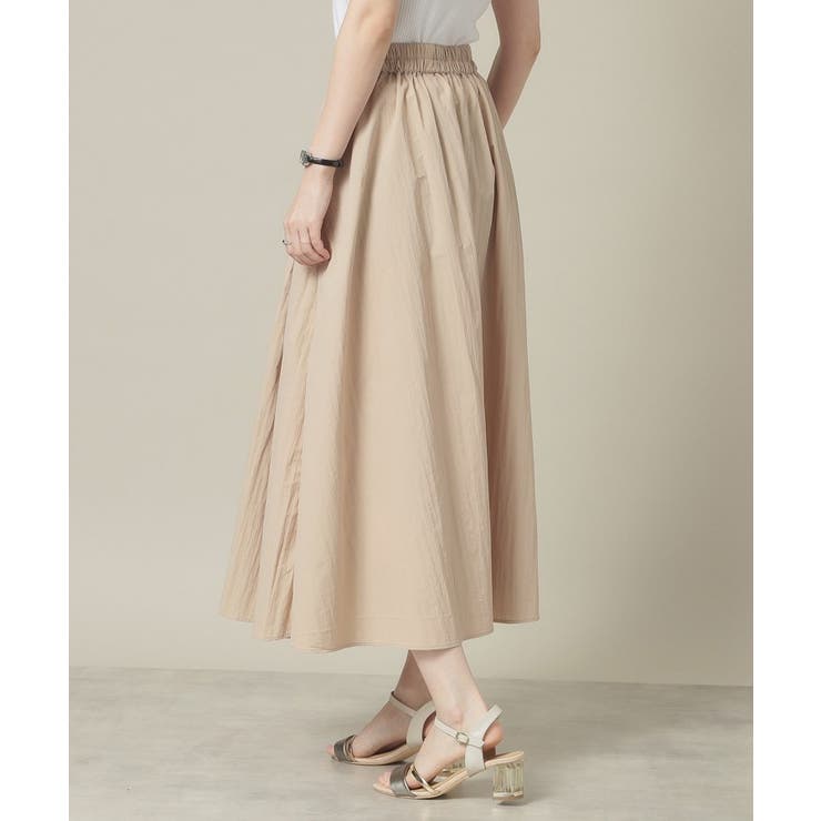 【撥水／洗濯機OK／ウエスト後ろゴム】タックスカート＜旅服シリーズ＞ | ITS'DEMO | 詳細画像5 