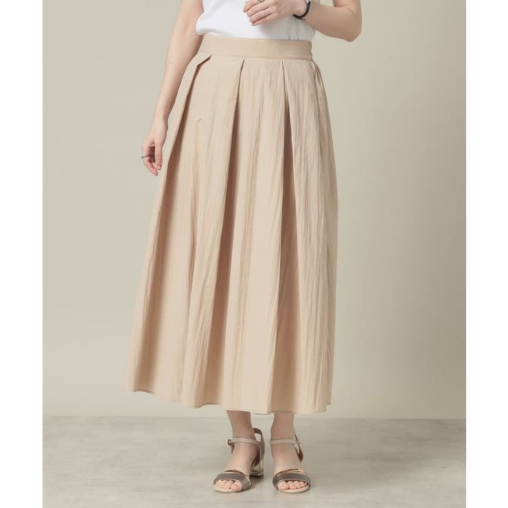 【撥水／洗濯機OK／ウエスト後ろゴム】タックスカート＜旅服シリーズ＞ | ITS'DEMO | 詳細画像13 