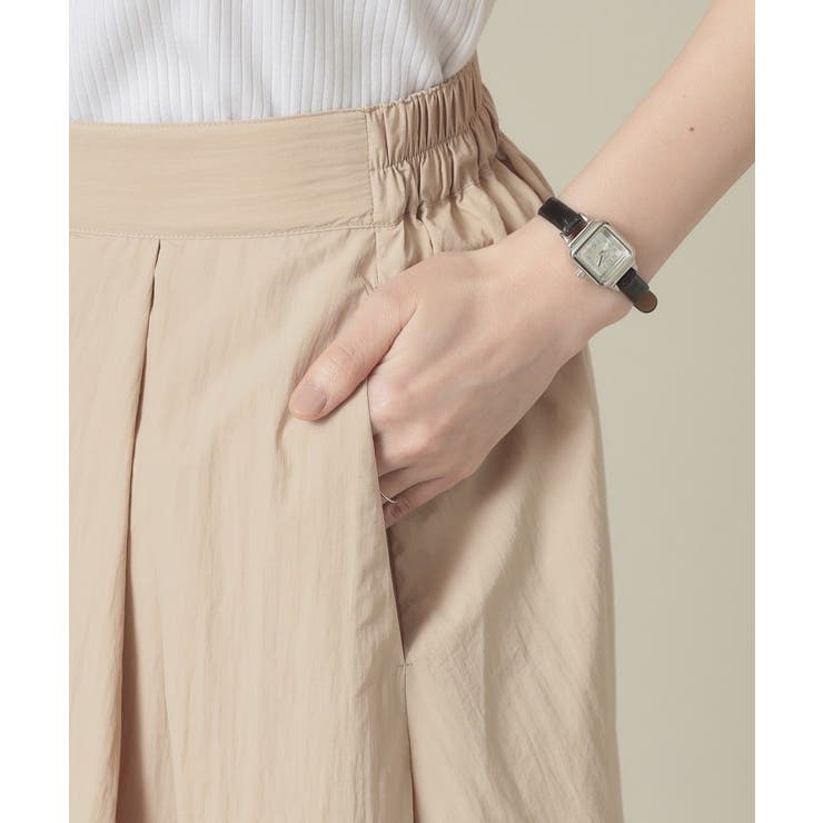 【撥水／洗濯機OK／ウエスト後ろゴム】タックスカート＜旅服シリーズ＞ | ITS'DEMO | 詳細画像18 