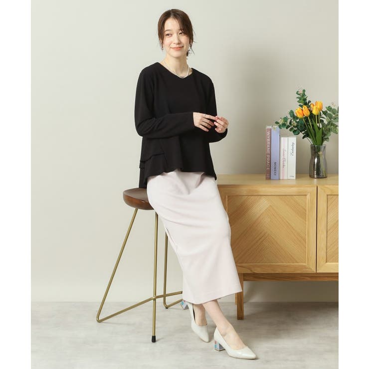 【手洗い可】ふくれジャカードペプラムプルオーバー | ITS'DEMO | 詳細画像3 