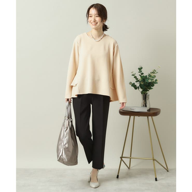 【手洗い可】ふくれジャカードペプラムプルオーバー | ITS'DEMO | 詳細画像7 