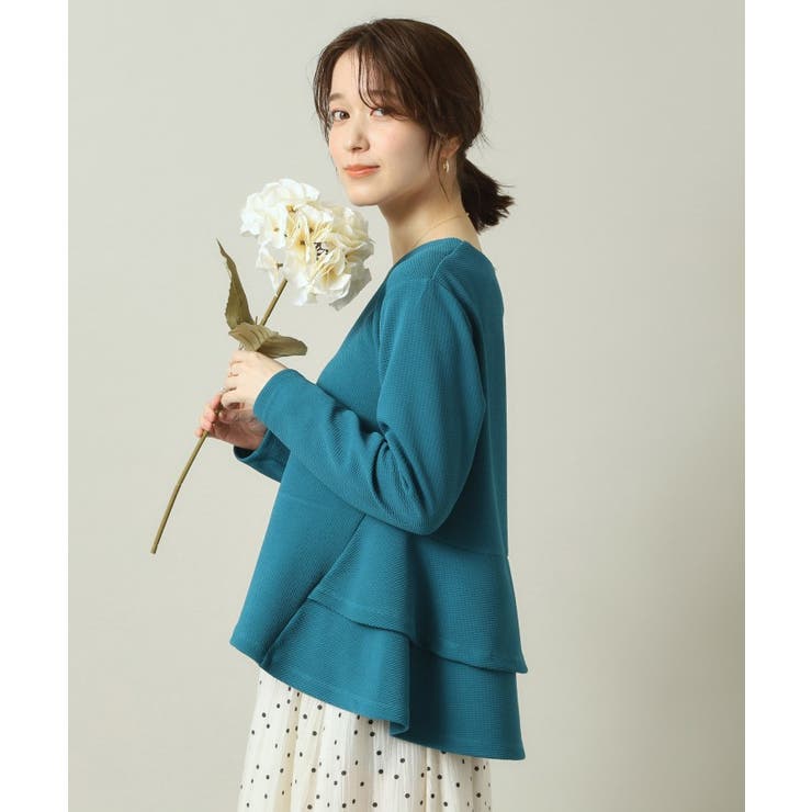 【手洗い可】ふくれジャカードペプラムプルオーバー | ITS'DEMO | 詳細画像10 