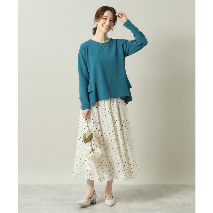 【手洗い可】ふくれジャカードペプラムプルオーバー | ITS'DEMO | 詳細画像11 