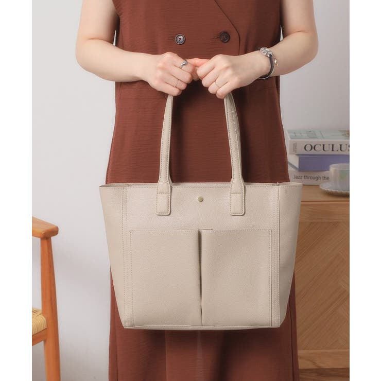 グレージュ(050) | バッグイン付A4トート | ITS'DEMO