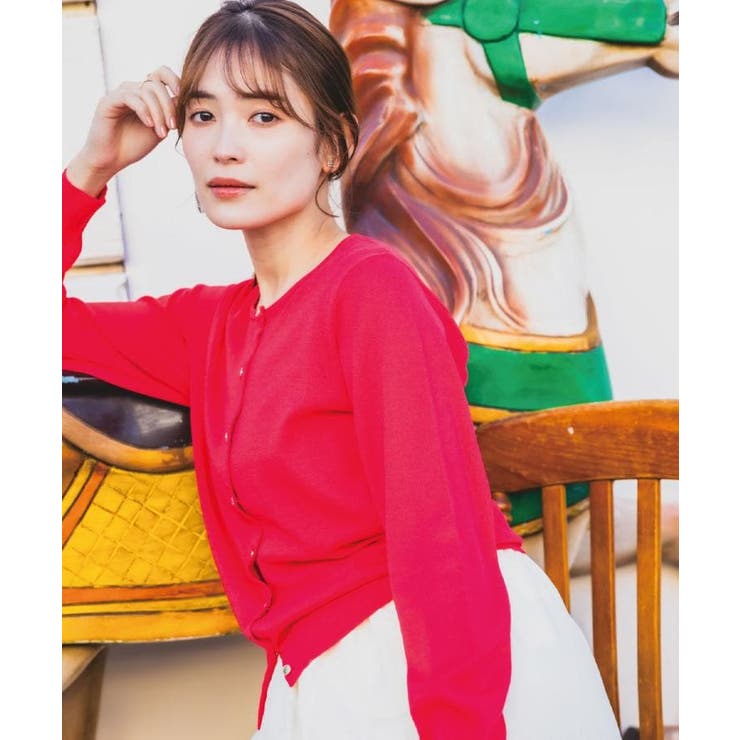 【UVカット／アンチピリング／手洗い可】クルーニットカーディガン | ITS'DEMO | 詳細画像1 