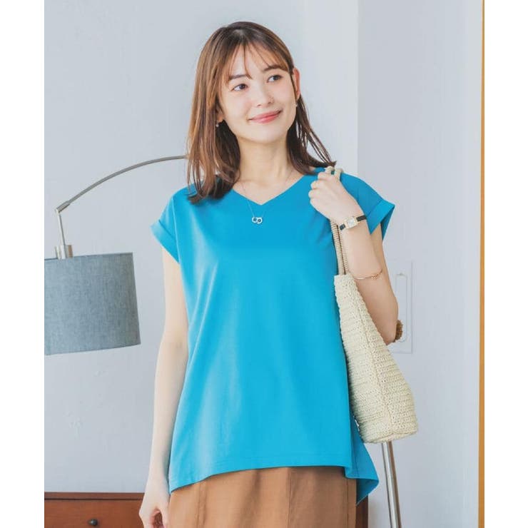 【吸水速乾 洗濯機OK 洗濯後しわになりにくい】カットミラノVネックプルオーバー | ITS'DEMO | 詳細画像1 