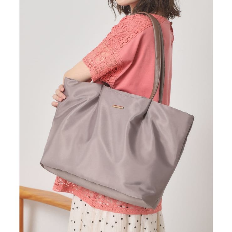 グレージュ(050) | 【8ポケット】撥水タックA4トート | ITS'DEMO