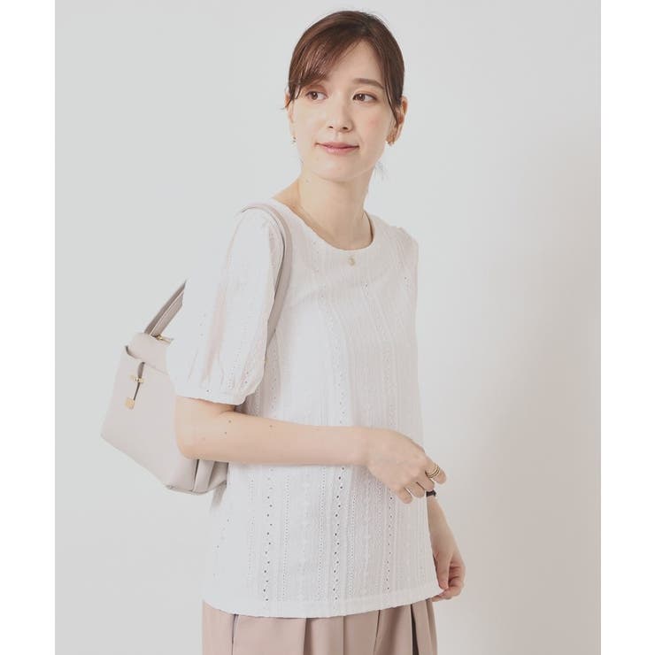 【手洗い可】レーシーふくれジャカードプルオーバー | ITS'DEMO | 詳細画像1 