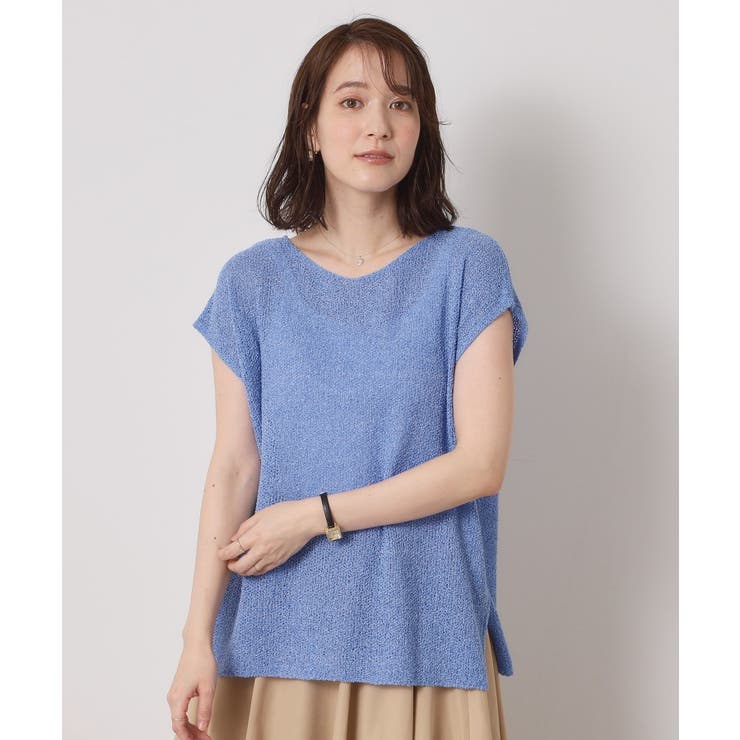 ブルー(092) | 【手洗い可】ブークレラメフレンチニット | ITS'DEMO