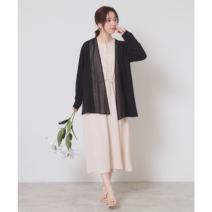 【手洗い可】異素材切替着流しカーディガン | ITS'DEMO | 詳細画像11 