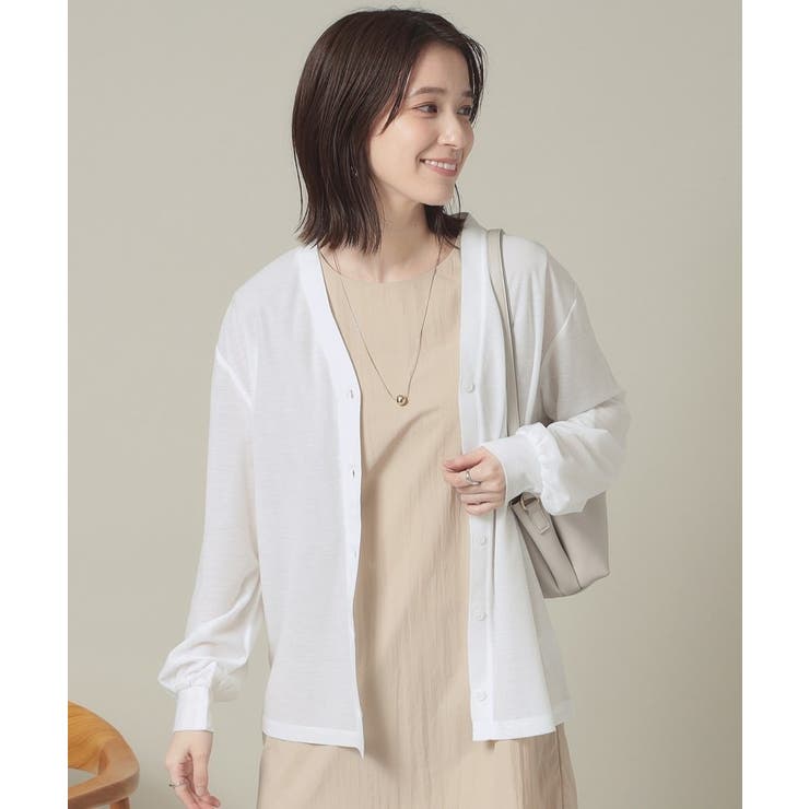 【UVカット／手洗い可】Vネックカーディガン | ITS'DEMO | 詳細画像4 