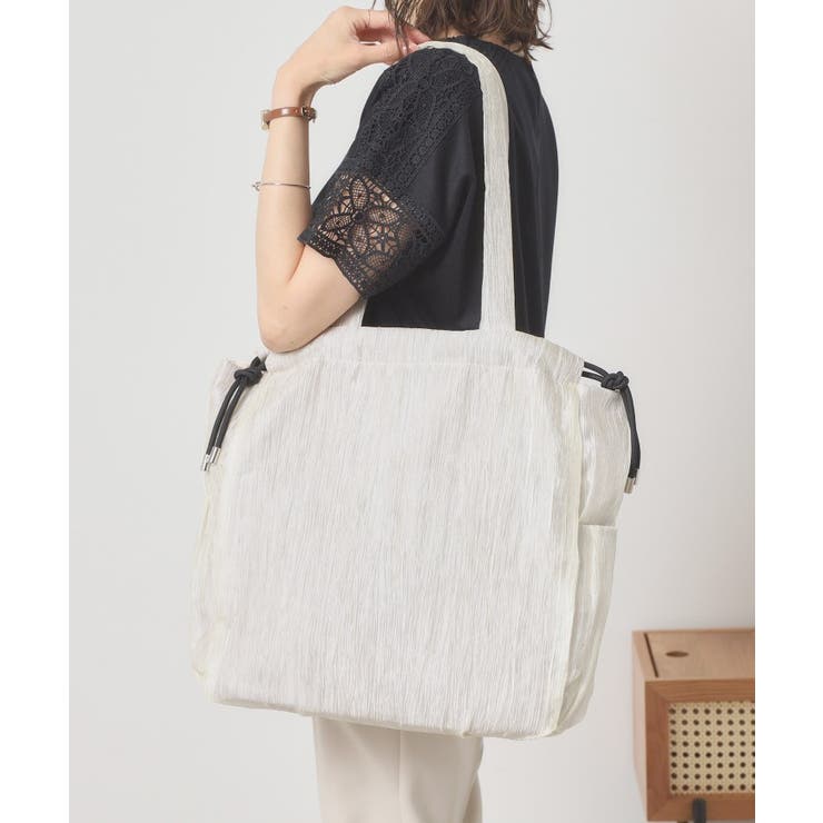 アイボリー(004) | 【A4対応】シアー巾着トート | ITS'DEMO