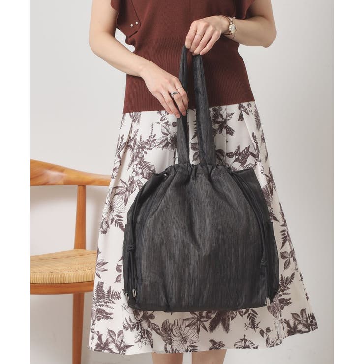 ブラック(019) | 【A4対応】シアー巾着トート | ITS'DEMO