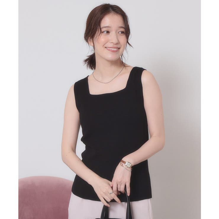 【手洗い可】ニットスクエアタンク | ITS'DEMO | 詳細画像1 