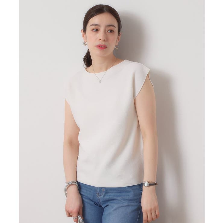 【清涼感／洗濯機OK】フレンチスリーブニット | ITS'DEMO | 詳細画像4 