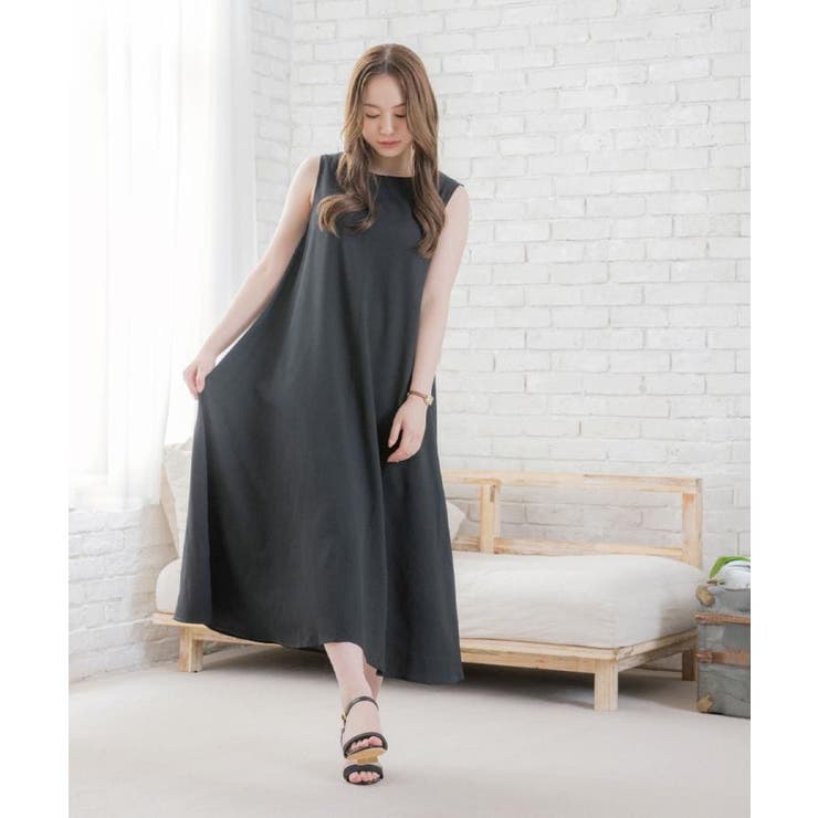 【清涼感／手洗い可】麻調メッシュワンピース | ITS'DEMO | 詳細画像2 