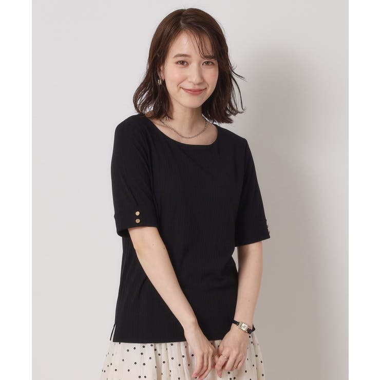 【手洗い可】ランダムテレコ袖釦プルオーバー | ITS'DEMO | 詳細画像5 