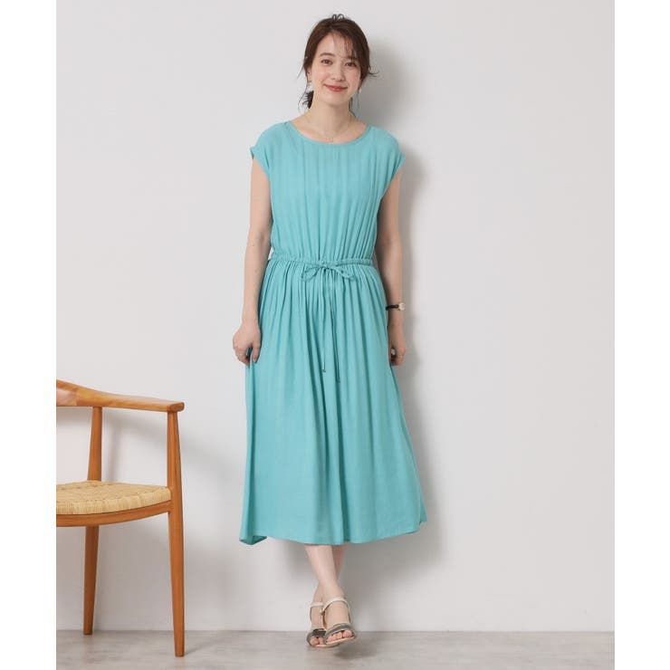 【さらりタッチ／手洗い可】強撚スラブブラウジングワンピース | ITS'DEMO | 詳細画像17 