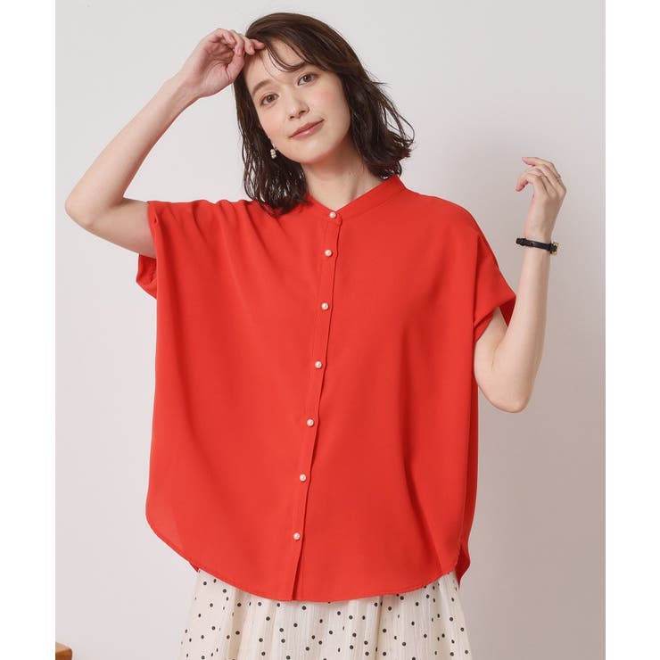 【接触冷感／手洗い可】ショルダータックブラウス | ITS'DEMO | 詳細画像1 