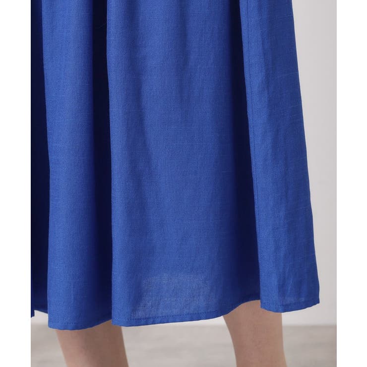 【さらりタッチ／ウエストゴム／手洗い可】強撚スラブスカーチョ | ITS'DEMO | 詳細画像18 