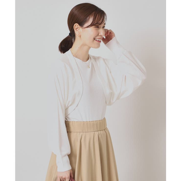 【UV／接触冷感／毛玉防止／手洗い可】ニットボレロ | ITS'DEMO | 詳細画像1 