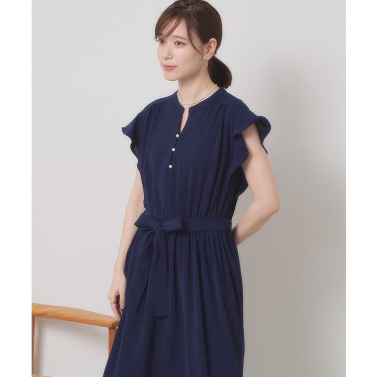 【手洗い可】フリル袖ブラウジングワンピース | ITS'DEMO | 詳細画像5 