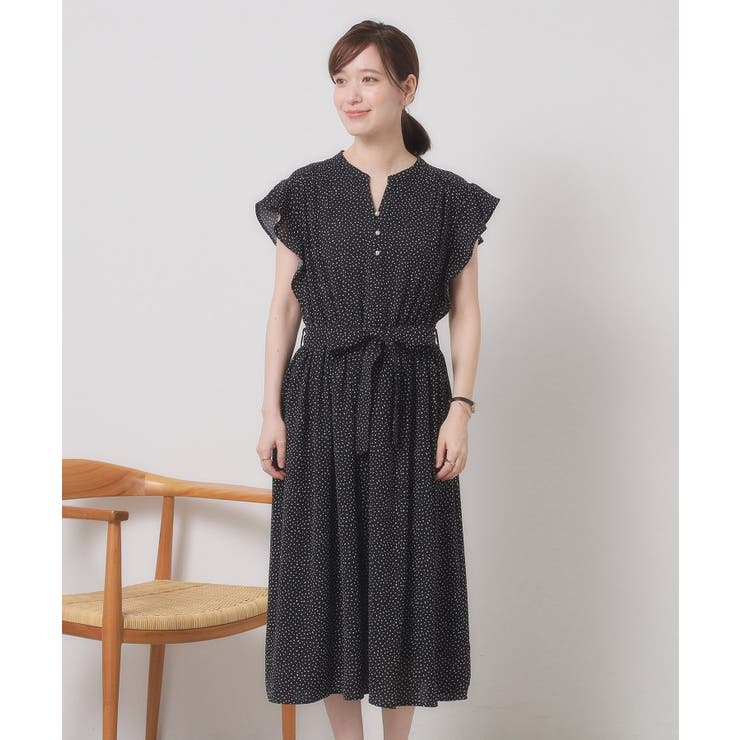 【手洗い可】フリル袖ブラウジングワンピース | ITS'DEMO | 詳細画像17 