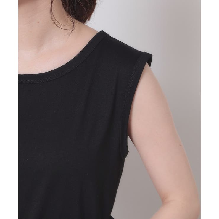 【ウエストゴム／洗濯機OK】異素材コンビワンピース | ITS'DEMO | 詳細画像17 