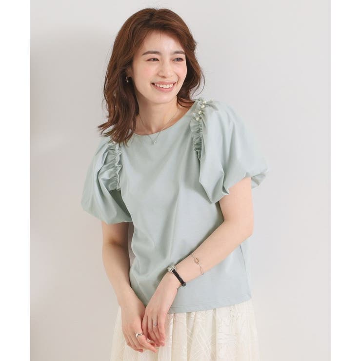 【手洗い可】パール調飾り付きパフ袖プルオーバー | ITS'DEMO | 詳細画像9 