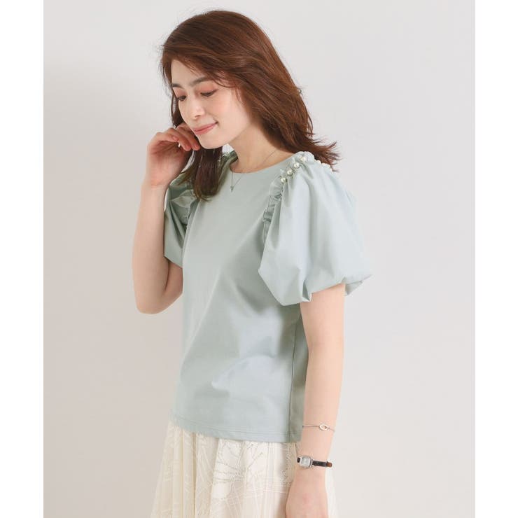 【手洗い可】パール調飾り付きパフ袖プルオーバー | ITS'DEMO | 詳細画像10 