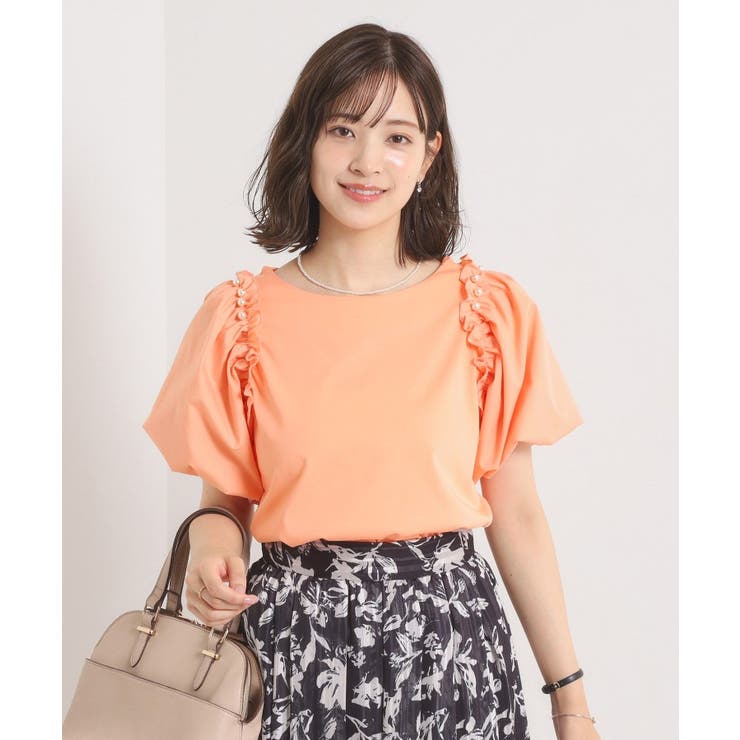 【手洗い可】パール調飾り付きパフ袖プルオーバー | ITS'DEMO | 詳細画像14 