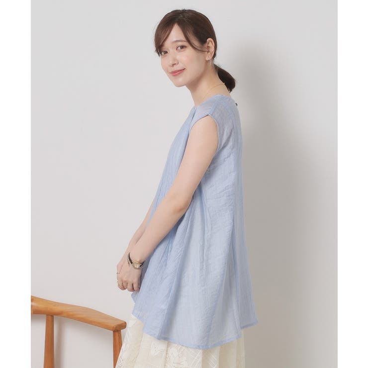 【手洗い可】シアーストライプブラウス | ITS'DEMO | 詳細画像6 