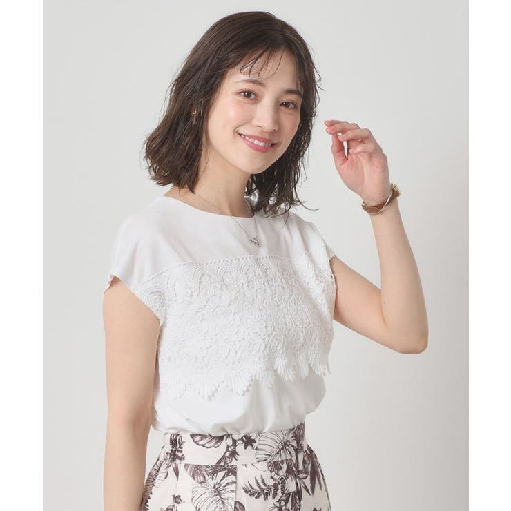 【吸水速乾 手洗い可 洗濯後しわになりにくい】カットミラノフロントレーストップス | ITS'DEMO | 詳細画像3 