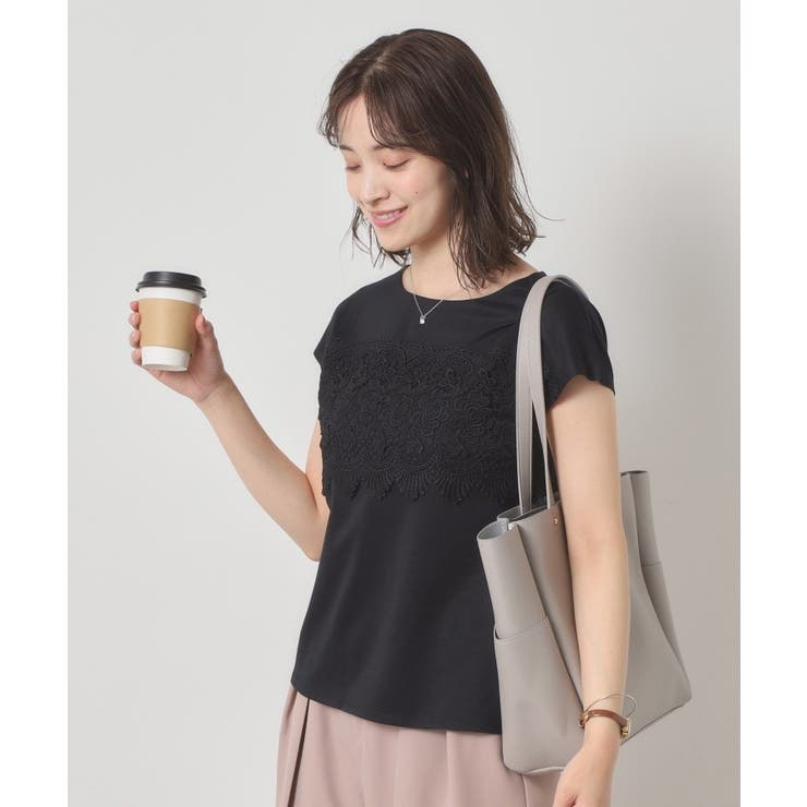 【吸水速乾 手洗い可 洗濯後しわになりにくい】カットミラノフロントレーストップス | ITS'DEMO | 詳細画像7 