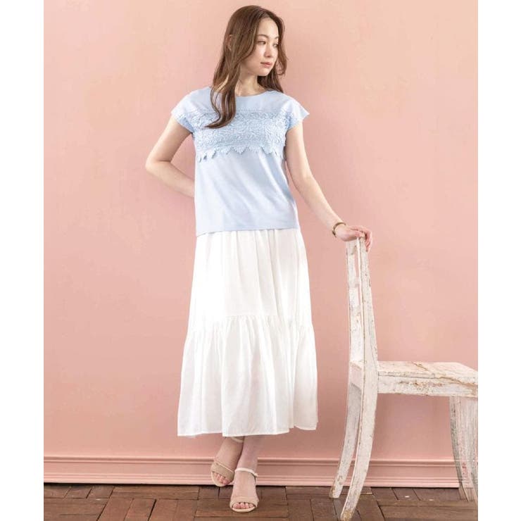 【吸水速乾 手洗い可 洗濯後しわになりにくい】カットミラノフロントレーストップス | ITS'DEMO | 詳細画像2 