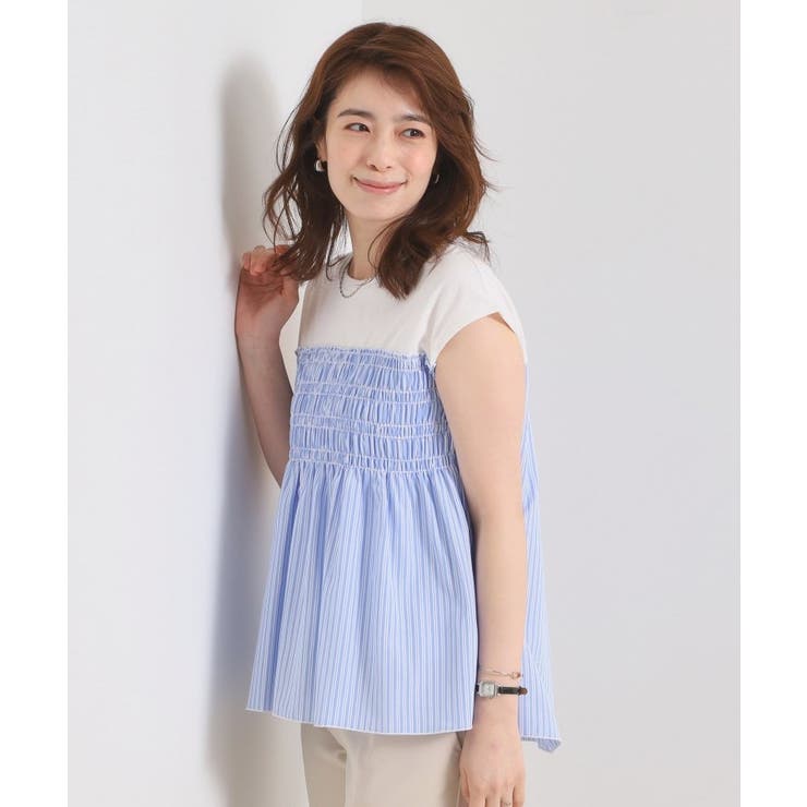 【手洗い可】ストライプビスチェ風トップス | ITS'DEMO | 詳細画像2 