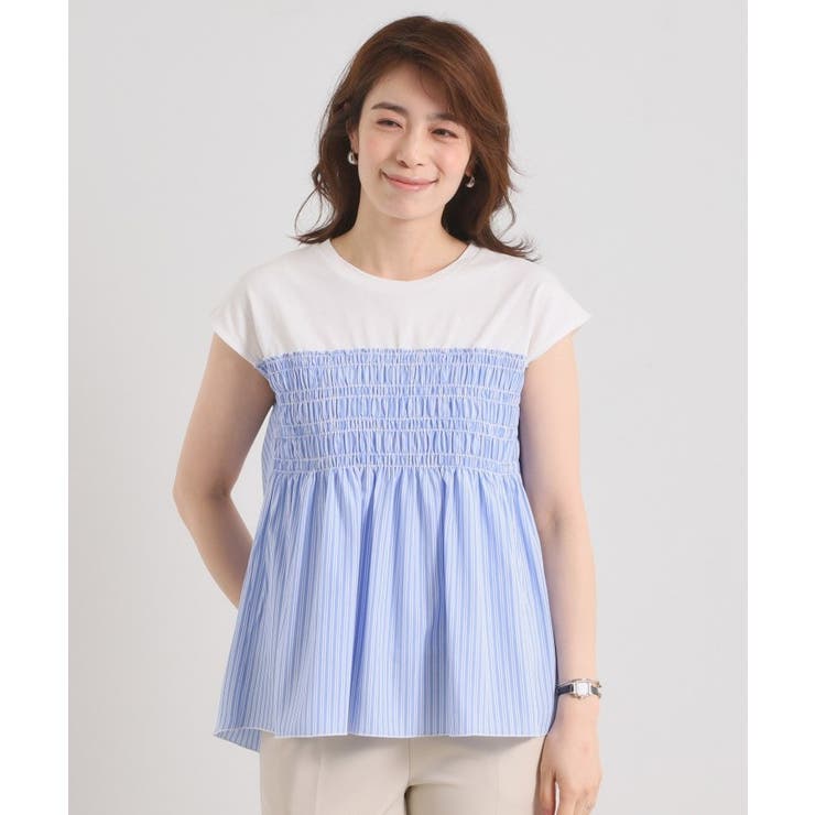 【手洗い可】ストライプビスチェ風トップス | ITS'DEMO | 詳細画像13 