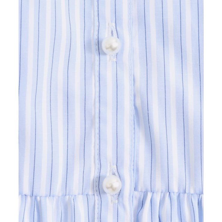 【接触冷感／手洗い可】ストライプペプラムブラウス | ITS'DEMO | 詳細画像12 