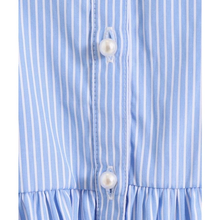 【接触冷感／手洗い可】ストライプペプラムブラウス | ITS'DEMO | 詳細画像16 