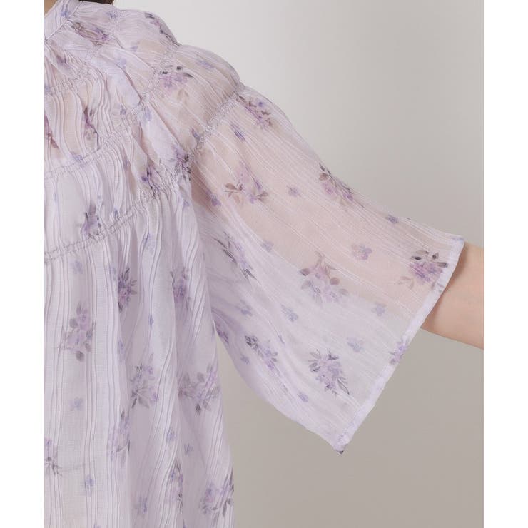 【手洗い可】花柄楊柳ブラウス | ITS'DEMO | 詳細画像18 