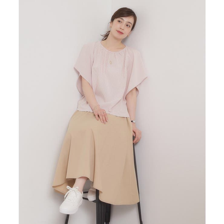 【清涼感／手洗い可】サッカーストライプブラウス | ITS'DEMO | 詳細画像6 