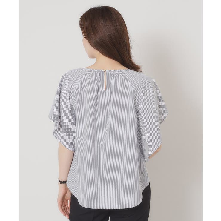 【清涼感／手洗い可】サッカーストライプブラウス | ITS'DEMO | 詳細画像19 