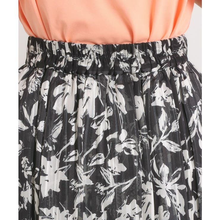 【手洗い可／後ろウエストゴム】ラメスト単色花柄スカート | ITS'DEMO | 詳細画像17 