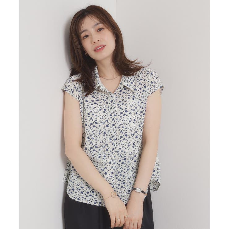 【洗濯機OK】シャーリング小花ブラウス | ITS'DEMO | 詳細画像13 