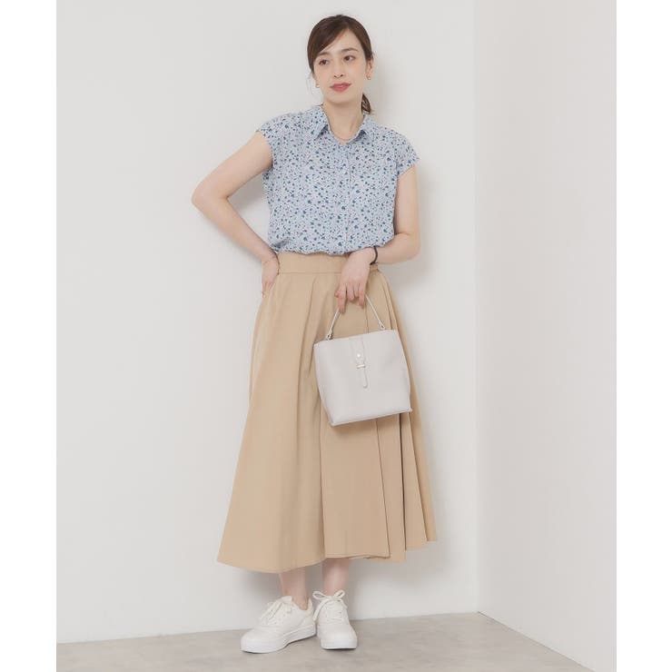 【洗濯機OK】シャーリング小花ブラウス | ITS'DEMO | 詳細画像6 