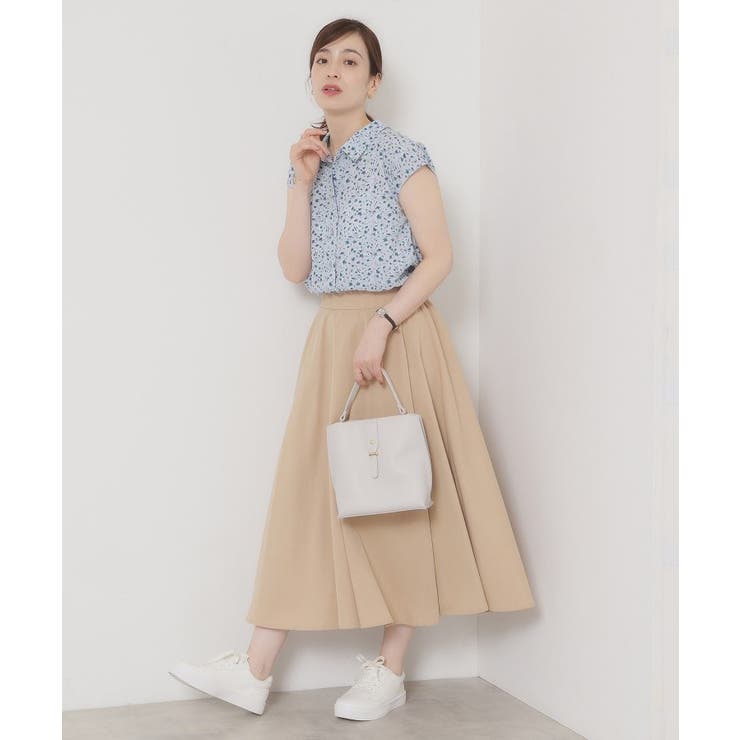 【洗濯機OK】シャーリング小花ブラウス | ITS'DEMO | 詳細画像7 