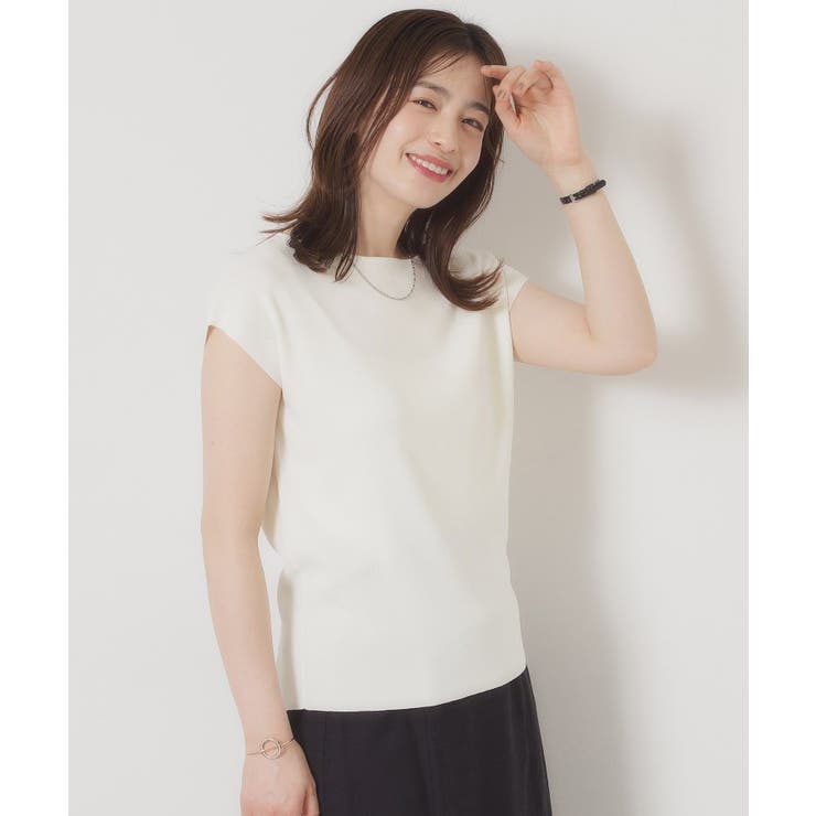 【接触冷感／手洗い可】フレンチスリーブニット | ITS'DEMO | 詳細画像1 